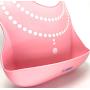 Waterproof Bibs for Toddlers - Silicone Baby Bib ? Easy to Clean Feeding Bib - Soft, Comfortable, and Adjustable - Fits Up to 6 Years Old (Pink Pearl)