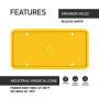 Rightcar Solutions Flawless Silicone License Plate Frame - Rust-Proof. Rattle-Proof. Weather-Proof. - Yellow
