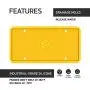 Rightcar Solutions Flawless Silicone License Plate Frame - Rust-Proof. Rattle-Proof. Weather-Proof. - Yellow