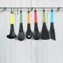 Kitchenware Utensils Set 6 Piece Premium Silicone Nylon Heat Resistant Non-Stick Cooking Professional Tools Built-in Stands