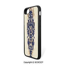 SCOCICI Non-Slip Drop Protection Smart Cell Phone Case Classical Baroque Vintage Design Print Victorian Style Brush Kitchenware Oriental Compatible with iPhone 8