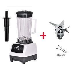 Eu/Uk/Us/Au Plug 3Hp 2200W 2L Commercial Grade Professional Ice Smoothie Blender Mixer Juicer Food Processor 220V/110V,White Blades Tool,Eu Plug
