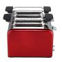 4 slice toaster stainless steel, 6-speed professional temperature control,30 seconds rapid heating,Red