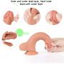 7.5 Inch Realistic Soft D?`ld?s with Strong Suction Cup-Relaxation Massager Wand Toys-100% Silicone Material