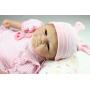 Pinky Simulation 18inch 45cm Lovely Lifelike Realistic Looking Soft Vinyl Silicone Reborn Doll Baby Girl Newborn Baby Dolls Xmas Gift Birthday Present