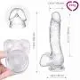 7 Inch Waterproof Massager Realistic Silicone Toy with Strong Suction Cup