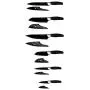 Chef Essential 6 Piece Knife Set With Matching Sheaths, Black