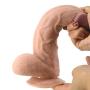 9.5 Inch Realistic Double Layer Silicone Toy with Strong Suction Cup