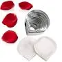 AK ART KITCHENWARE Fondant Rose Veining Molds and Stainless Steel Fondant Cutter Set for Decorating Wedding Cakes Silicone Veiner Sugarpaste Making Tool A361-1&VM057