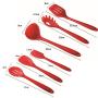 Silicone Kitchenware 10 Pieces - Cooking Set - Professional Kitchen Tool Set - BBQ, Baking,Red