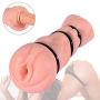 Male Masturbators Cup Pocket Pussy with Penis Rings Set Realistic Vagina Sleeve Strong Sucking Masturbation Stroker Adult Sex Toy for Men