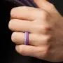 ThunderFit Womens Triangle Diamond Stackable Rings 4 Pack Thin Silicone Wedding Rings - 2.5mm Wide - 2mm Thick