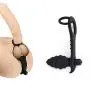 Anal Vibrator 10 Speed Prostate Massager Vibrating Anal Plug Silicone Waterproof Sex Toy with Two Erection Enhancing Vibrating Cock Ring and Testis Ring for Woman or Man (G-Spot Stimulation)