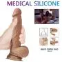 Rzoeox Realistic Silicone Dildo with Suction Cup - 8.5 Inch Lifelike Penis Wireless 10 Meter Remote Control 8 Speed Vibrator Vibrant Adult Sex Toy for Women Masturbation