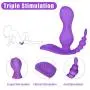 Wearable G Spot Vibrator with 10 Powerful Vibrations for Triple Stimulation, PALOQUETH Wireless Remote Control Personal Vibrator Waterproof Clitoral Stimulator Dual Motor Silicone Massager for Women