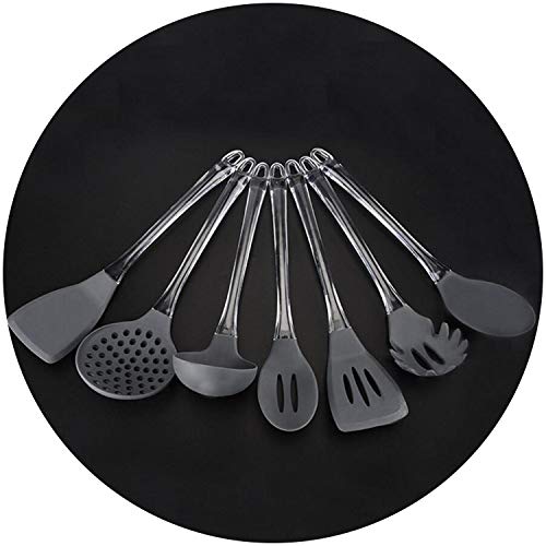 Silicone kitchenware suit shovel spoon set kitchen cooking kitchen tools,Gray