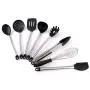 Silicone Kitchenware Stainless Steel Pipe Handle High Temperature Silicone Kitchenware Kitchen Tool 8 Piece Egg Beater Key Spoon Spoon Shovel
