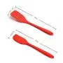 Jdeepued Silicone kitchenware 5-Piece Silicone Baking Set Durable Silicone Heat Resistant 446°F Seamless Non-Stick Kitchen Mixing Cooking Baking Utensils Red Silicone Kitchen Utensils