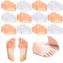 12 Pairs Ball of Foot Cushions, Silicone Forefoot Pads Metatarsal Cushions, Soft Gel Ball of Foot Pads, Reusable Forefoot Cushions for Foot Pain Relief for Men and Women, White and Nude