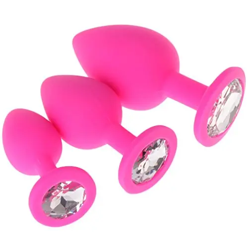 Moafh 3pcs Silicone Weighted Trainer Sets Enhance Six Tóys for Men - Pink
