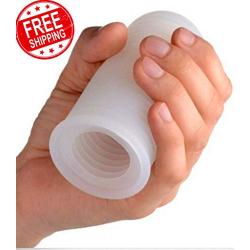 Ultra Grip Ribbed Silicone Realistic Massager Clear Adult Toys Type2359