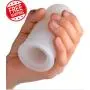 Ultra Grip Ribbed Silicone Realistic Massager Clear Adult Toys Type2359