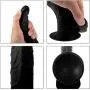 RJFAB 9 Inch Realistic Double Layer Silicone Toy with Strong Suction Cup
