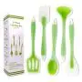 Yuybei-Home Silicone kitchenware 5-Piece Silicone Kitchen Utensils Cooking Utensils Set for Nonstick Cookware Includes Slotted Turner Deep Soup Ladle and More Nonstick Heat Resistant Tools