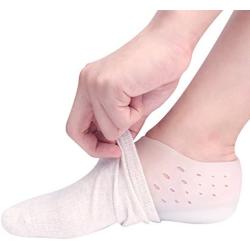 1 Inch Height Increase Insole - Invisible Heel Lift Pads - Silicone Gel Inserts Socks