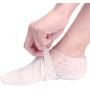 1 Inch Height Increase Insole - Invisible Heel Lift Pads - Silicone Gel Inserts Socks