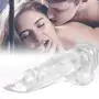 Penis Realistic Dildo Crystal Textured Extension Reusable Silicone for Couple Adult Sex Toys for Men Clear