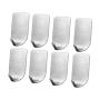 MOVEmen Hooks 8Pcs Bathroom Kitchen Self Adhesive Hook Towel and Robe Brushed Stainless Steel Jewelry Stand Kitchenware Storage Rack Keychain Hook Home Decoration Wallet Handbag Hook (A)
