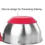 Mixing Bowls Stainless Steel Non Slip Silicone Base Metal Bowl with Handle for Kitchenware Baking Cooking Kitchen Serving (1, L)
