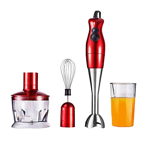 Electric Hand Held Egg Beater Blender Mini Multifunction Stirrer Food Processor Stick Juicer Mixer Meat Grinder Chopper Eu,Red