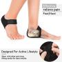 4 Pieces Heel Cushions Protectors Plantar Fasciitis Heel Pads Heel Cushion Inserts Heel Cups Adjustable Breathable Heel Support for Cracked, Dry, Achilles Heels, Heel Pain Relief (S, Black)