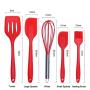 JunbosiKitchenware Red Silicone Gloves 11 Piece Set Non-Stick Kitchenware Set Environmentally Friendly High Temperature High Temperature Anti-Scalding