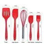 JunbosiKitchenware Red Silicone Gloves 11 Piece Set Non-Stick Kitchenware Set Environmentally Friendly High Temperature High Temperature Anti-Scalding