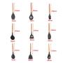 MENGSHI 9pcs Silicone Kitchenware Set, Wooden Kitchen Utensil Sets,Storage Tube Furniture Kitchen Utensils Spatula Soup Spoon