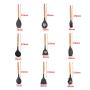 WHER Silicone Kitchenware Set Wooden Storage Tube Furniture Kitchen Utensils Spatula Soup Spoon Non Toxic