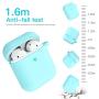Marge Plus for AirPods Case, Silicone Cover 360°Protective AirPods Shockproof Case with Pom Pom Keychain Compatible with Apple AirPods 2 & 1 [Front LED Visible]