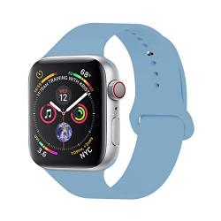 YANCH Compatible with for Apple Watch Band 38mm 42mm 40mm 44mm, Soft Silicone Sport Band Replacement Wrist Strap Compatible with for iWatch Series 4/3/2/1, Nike+,Sport,Edition
