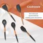 DOPTHOI - Silicone Kitchenware Spatula Colander Spoon Butter Scraper w/Beech Handle