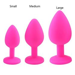 AnLing 4pcs/Set Silicone Beginner Anales Trainer Kits Men and Women Share Pleasure Trainer Kits and 10-Speeds Toy (Pink)