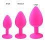 AnLing 4pcs/Set Silicone Beginner Anales Trainer Kits Men and Women Share Pleasure Trainer Kits and 10-Speeds Toy (Pink)