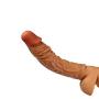 Privacy Packaging. Silicone penile Condom Expander expands Male Chastity Toys Lengthen Cock Sleeves Dick Socks Reusable Condoms -Flesh-2PCS