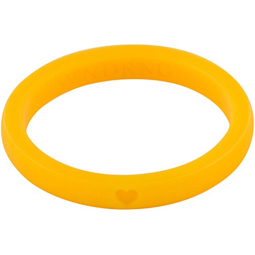 LearnFitFun Silicone Wedding Rings for Women. Thin Stackable Rubber Engagement Bands Single or Set of 10 Rings. Size 4-10 WNDRNG