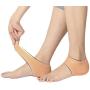 Madholly 5 Pairs Gel Heel Sleeves, Breathable Silicone Heel Socks Protectors to Repair Dry Cracked Heel and Reduce Pains of Plantar Fasciitis, Achilles Tendonitis Tendon, Heel Spurs, Sore Heel