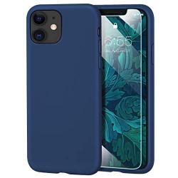 MILPROX iPhone 11 Case with Screen Protector, Liquid Silicone Gel Rubber Shockproof Slim Shell with Soft Microfiber Cloth Lining Cushion Cover for iPhone 11 6.1 inch (2019)-Blue Horizon