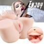 3D Realistic Artificial Toy for Male with 2 Entries Cup Soft Silicone,Soft Lifelike Silicone Dolls Mens Male Adult Toy, Best Men Gift Silicone Couples Toy,T-Shirt Underwear