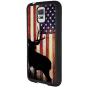 Samsung Galaxy S5 Case with American Flag Pattern Whimsical Design Bumper Black Soft TPU and PC Protection Anti-Slippery &Fingerprint Case for Samsung Galaxy S5
